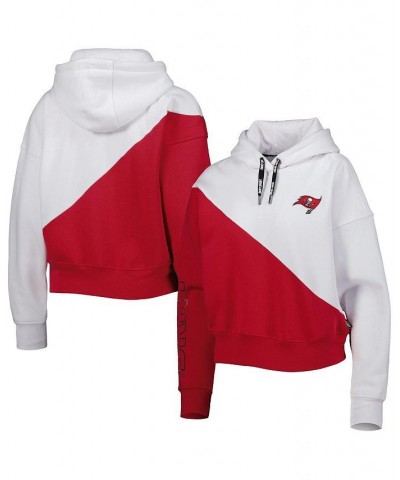 Women's White Red Tampa Bay Buccaneers Bobbi Color Blocked Pullover Hoodie White, Red $38.22 Sweatshirts