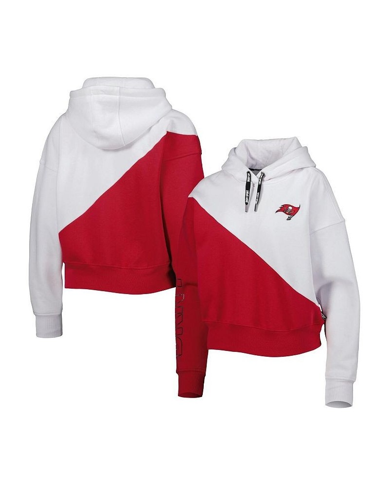 Women's White Red Tampa Bay Buccaneers Bobbi Color Blocked Pullover Hoodie White, Red $38.22 Sweatshirts