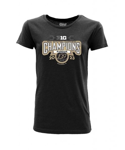 Women's Purdue Boilermakers 2023 Big Ten Men's Basketball Conference Tournament Champions Locker Room T-shirt Black $25.64 Tops