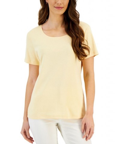 Petite Cotton Scoop-Neck Top Dusty Sunrise $11.39 Tops