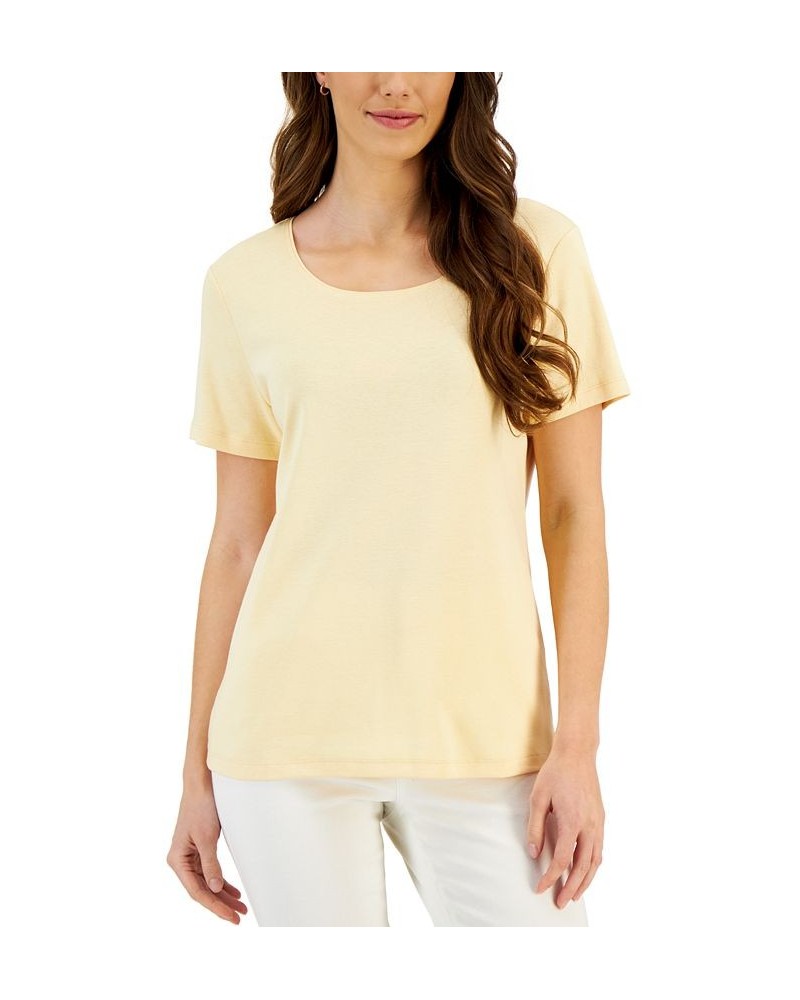 Petite Cotton Scoop-Neck Top Dusty Sunrise $11.39 Tops