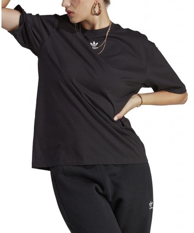 Women's Cotton Adicolor Essentials T-Shirt Black $24.00 Tops