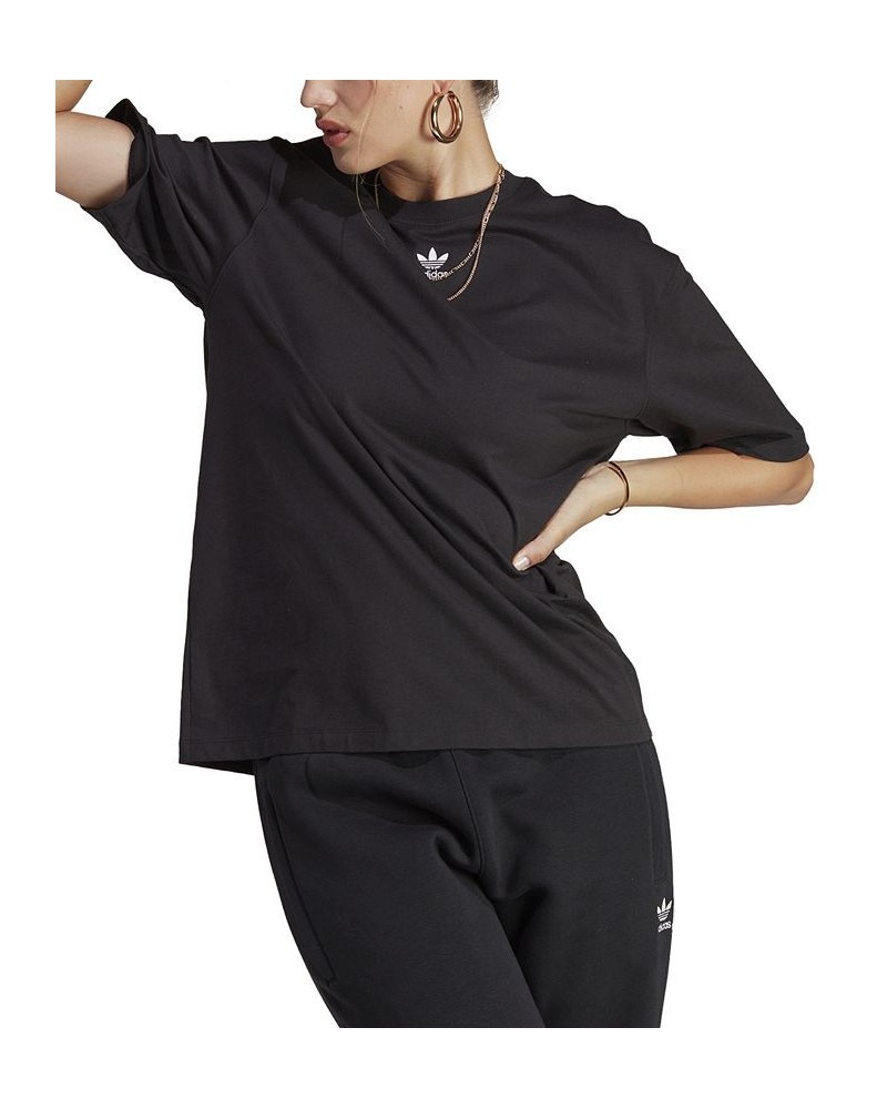 Women's Cotton Adicolor Essentials T-Shirt Black $24.00 Tops