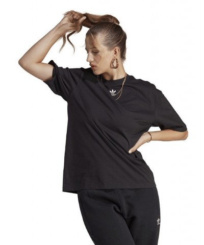 Women's Cotton Adicolor Essentials T-Shirt Black $24.00 Tops