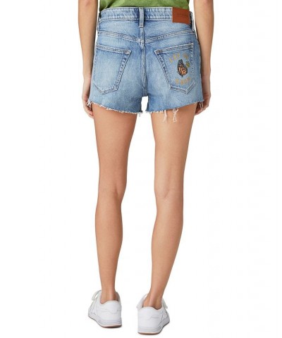 Women's Destructed Mid-Rise Boy Shorts Let Us Grow $37.59 Shorts