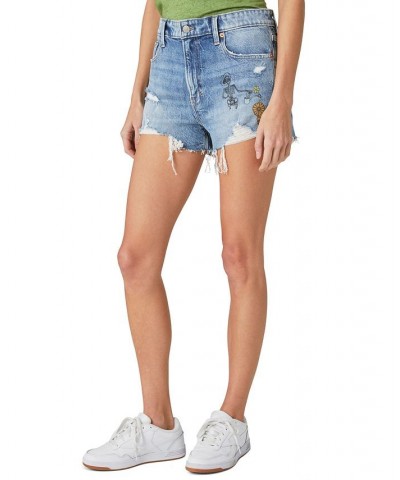 Women's Destructed Mid-Rise Boy Shorts Let Us Grow $37.59 Shorts