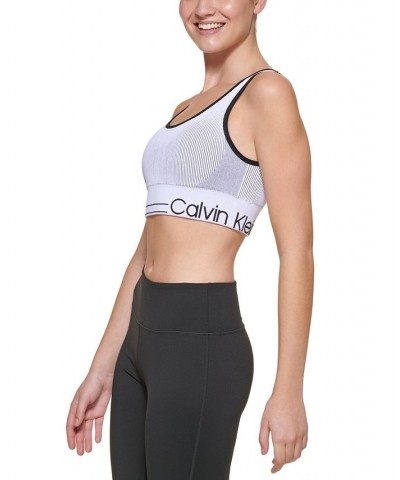 Women's Ribbed Medium Impact Sports Bra & High-Rise 7/8 Leggings White $22.26 Outfits