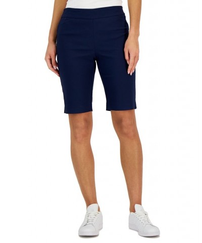 Petite Pull-On Bermuda Shorts Blue $18.42 Shorts