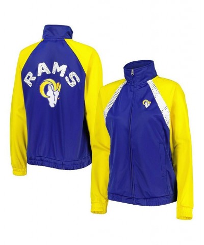 Women's Royal Gold Los Angeles Rams Confetti Raglan Full-Zip Track Jacket Royal, Gold $36.50 Jackets