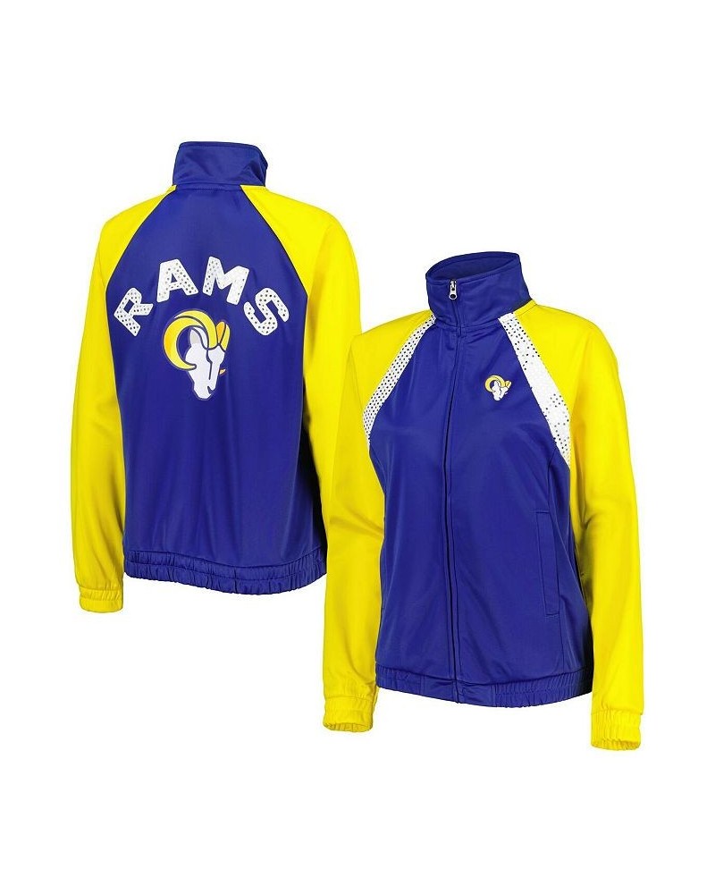 Women's Royal Gold Los Angeles Rams Confetti Raglan Full-Zip Track Jacket Royal, Gold $36.50 Jackets