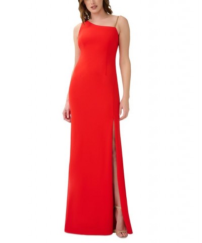 Women's Chain-Strap High-Slit Gown Flame Red $99.45 Dresses