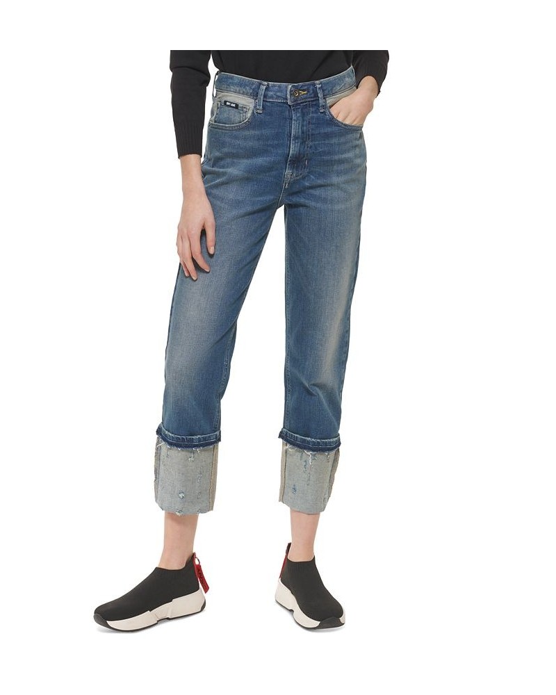 Women's Waverly High-Rise Cuffed Jeans Medium Wash Denim $31.89 Jeans