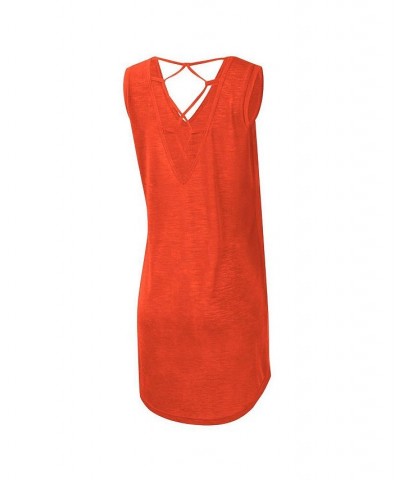 Women's Orange Clemson Tigers Game Time Burnout Cover-Up V-Neck Dress Orange $24.83 Swimsuits