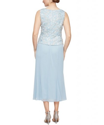 Women's Embroidered Jacket & Dress Light Blue $90.82 Dresses