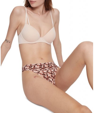 Women's Invisibles Thong Underwear D3428 Left Behind Print_umber $9.69 Panty
