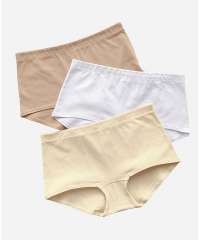 3-Pack Comfy Boyshort Panties in Stretch Cotton 12634X3 Assorted $28.00 Panty