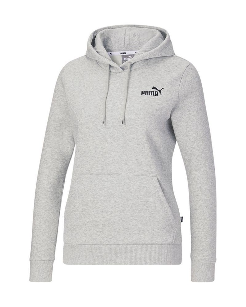 Women's Essentials Embroidered Hooded Sweatshirt Gray $20.40 Sweatshirts