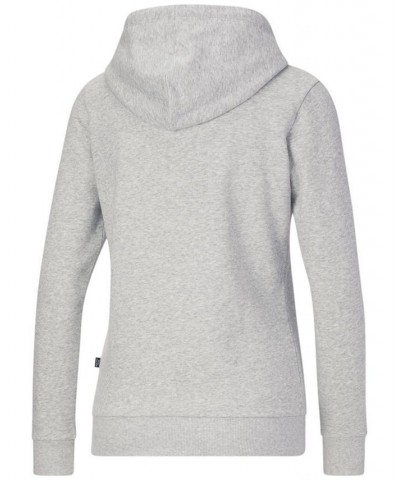 Women's Essentials Embroidered Hooded Sweatshirt Gray $20.40 Sweatshirts