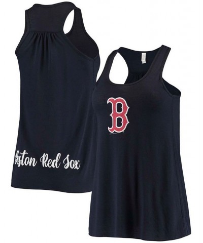 Women's Navy Boston Red Sox Front Back Tank Top Navy $27.49 Tops