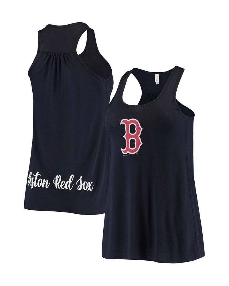 Women's Navy Boston Red Sox Front Back Tank Top Navy $27.49 Tops