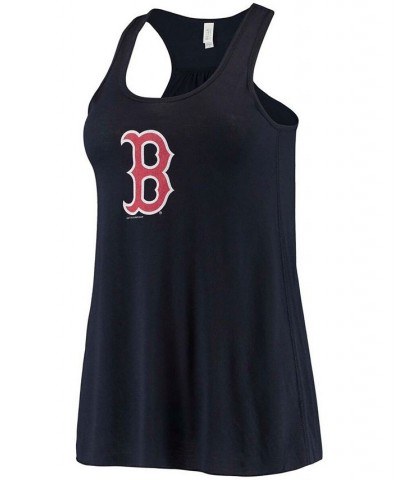 Women's Navy Boston Red Sox Front Back Tank Top Navy $27.49 Tops