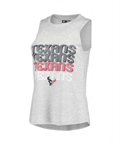 Women's Heathered Gray Black Houston Texans Profound Tank Top and Leggings Sleep Set Heathered Gray, Black $28.20 Pajama