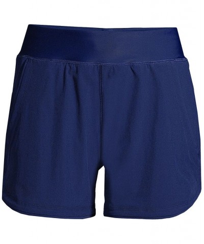 Women's Curvy Fit 5" Quick Dry Elastic Waist Swim Shorts with Panty Deep sea navy $37.07 Swimsuits