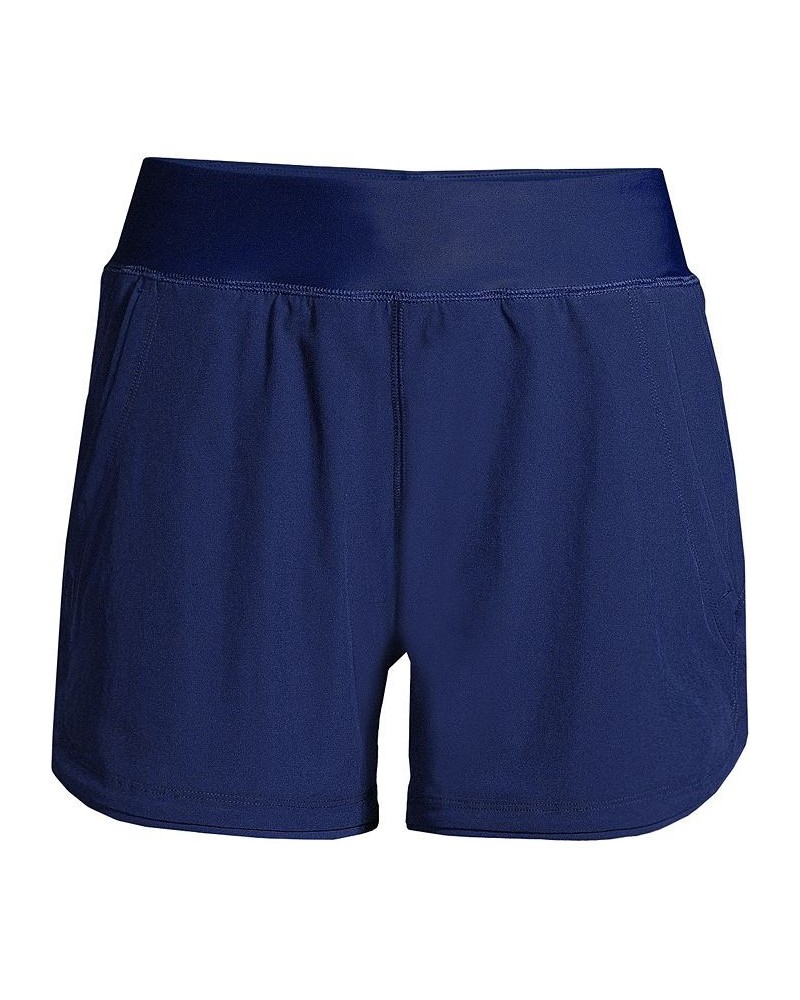 Women's Curvy Fit 5" Quick Dry Elastic Waist Swim Shorts with Panty Deep sea navy $37.07 Swimsuits