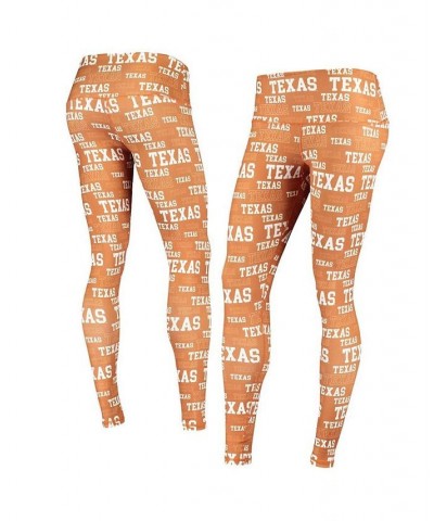 Women's Texas Orange Texas Longhorns Stacked Mascot Fleece Leggings Orange $25.80 Pants