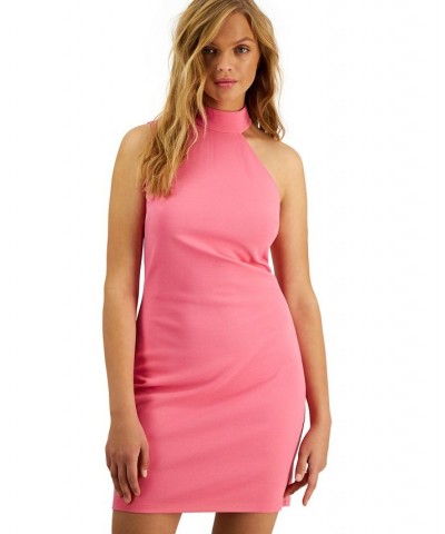 Women's Asymmetrical Bodycon Sheath Dress Shocking Pink $32.00 Dresses