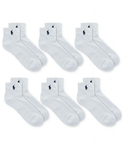 6-Pk. Cushion Quarter Socks White $20.06 Socks