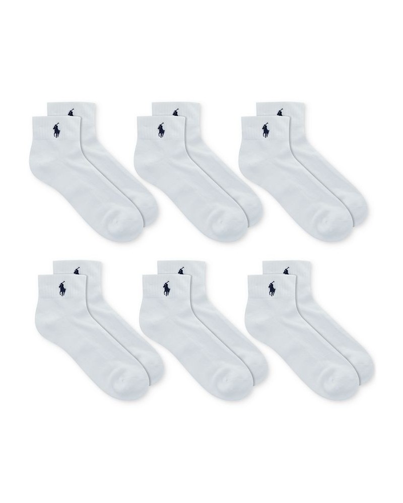 6-Pk. Cushion Quarter Socks White $20.06 Socks