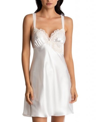 Sonya Embellished Bridal Satin Chemise Nightgown Ivory $15.12 Sleepwear