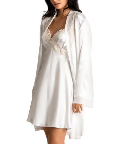 Sonya Embellished Bridal Satin Chemise Nightgown Ivory $15.12 Sleepwear