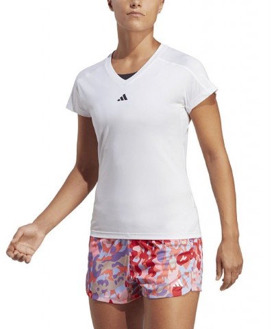 Women's Training Essentials Logo V-Neck T-shirt White $13.16 Tops