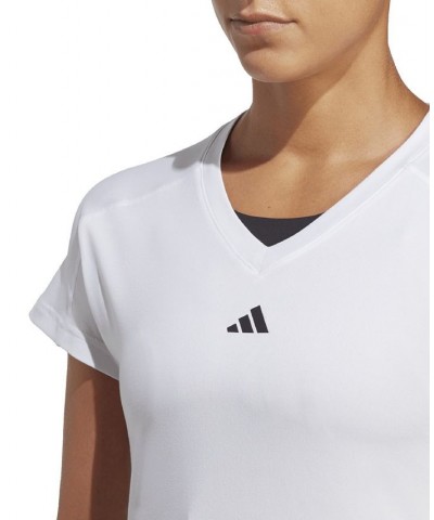 Women's Training Essentials Logo V-Neck T-shirt White $13.16 Tops