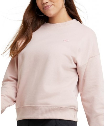 Women's Powerblend Fleece Crewneck Sweatshirt & Sweatpant Joggers Sheer Pale Pink $16.28 Outfits