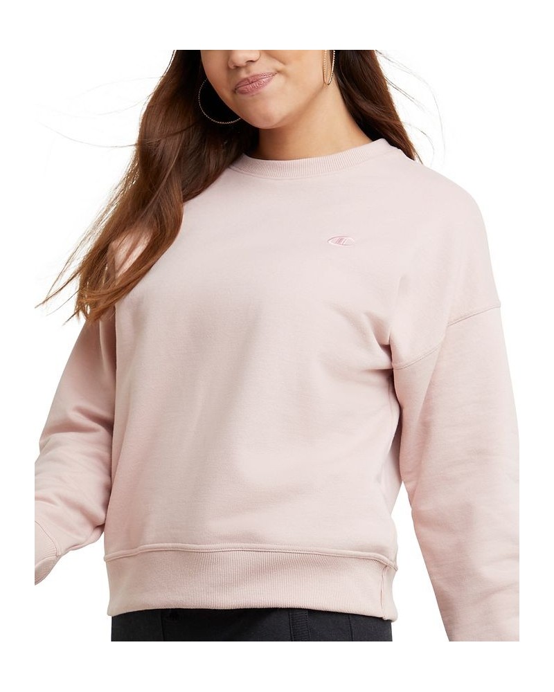 Women's Powerblend Fleece Crewneck Sweatshirt & Sweatpant Joggers Sheer Pale Pink $16.28 Outfits