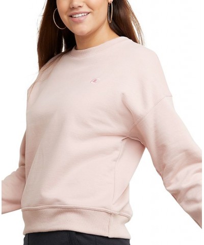 Women's Powerblend Fleece Crewneck Sweatshirt & Sweatpant Joggers Sheer Pale Pink $16.28 Outfits