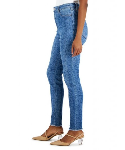 Women's High-Rise Snakeskin-Print Skinny Jeans Snake Wash $17.36 Jeans