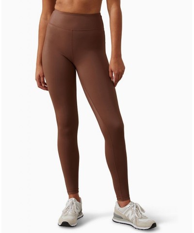 Women's High Shine Full Length Tight Cedar Brown Shine $26.99 Pants