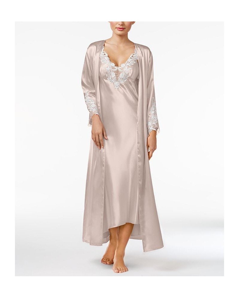 Stella Satin Venise Trim Robe Almond $15.62 Sleepwear