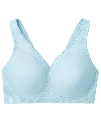 Women's Plus Size Magic Lift Seamless Sport Bra Blue $23.53 Bras