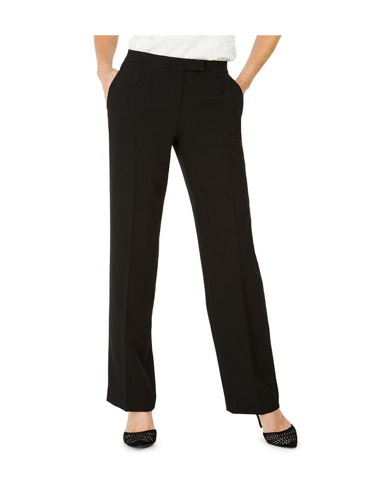 Tab-Waist Modern Dress Pants Regular & Petite Sizes Black $44.50 Pants