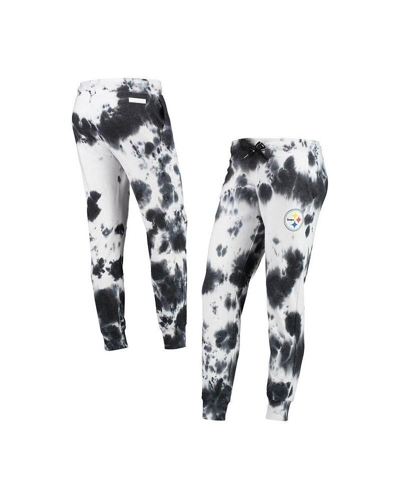 Women's White and Black Pittsburgh Steelers Melody Tie-Dye Jogger Pants White, Black $38.70 Pants