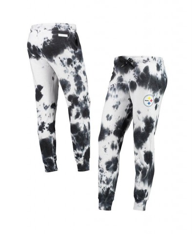 Women's White and Black Pittsburgh Steelers Melody Tie-Dye Jogger Pants White, Black $38.70 Pants