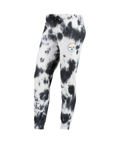 Women's White and Black Pittsburgh Steelers Melody Tie-Dye Jogger Pants White, Black $38.70 Pants