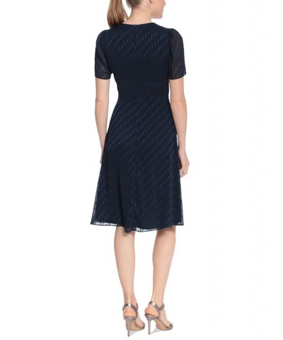 Petite Twist-Front Fit & Flare Dress Navy $53.41 Dresses