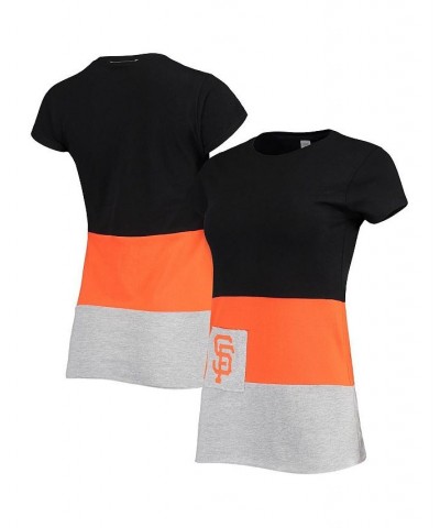 Women's Black San Francisco Giants Fitted T-shirt Black $31.19 Tops