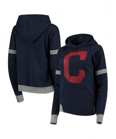 Women's Threads Navy Gray Cleveland Indians Iconic Fleece Pullover Hoodie Navy, Gray $38.99 Sweatshirts